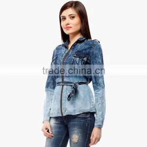 Latest New Design Two Tone Fitness With Zip Long Jacket for Women thumbnail-4