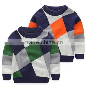 Knitting Pattern Children Sweater Children Boys Pullover Sweater Round Neck Sweater Korean Baby thumbnail-1