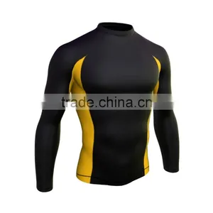 Compression Shirt, Custom Long Sleeve Men Running Wear,Second Skins thumbnail-1