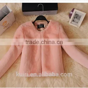 Winter Woman Fur Coat Girl Rabbit Fur Solid Brand Specials Short Jacket Rabbit Fur Coat thumbnail-2