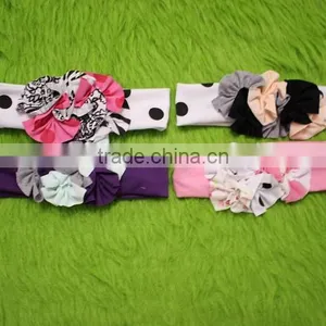 Giggle Moon Remake Bowknot Headband Polka Dot Hairbands Girl Flower Hairband Ruffled Outfits Headband thumbnail-2