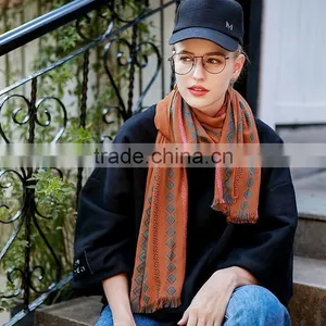 New Women Fashion Jacquard Scarf Lady Soft Winter Autumn Ethnic Scarves Shawl thumbnail-6