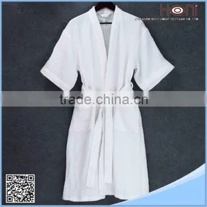 100% Cotton Waffle Hotel Spa Bathrobe thumbnail-1