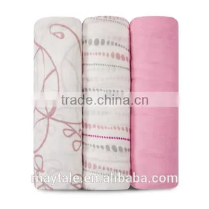 Premium Bamboo Muslin Swaddle Blanket 47"x47" thumbnail-3
