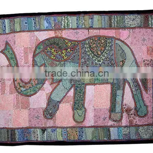Indian Embroidered Patchwork Tapestry thumbnail-1