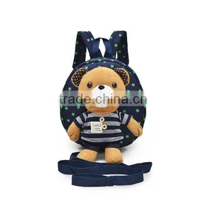 Cartoon Plush Children Girl School Bag With Safe Harness thumbnail-3