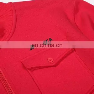 Sportswear Manufacturer 100% Cotton Red Sports Suit Cover thumbnail-3
