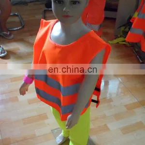 4-7years 100% Polyester Yellow Kids Reflective Safety Vest With Certification thumbnail-3