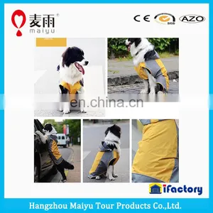 High Quality Safety Pvc Dog Rain Coat With Reflective Tape thumbnail-2