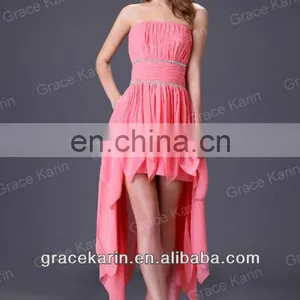 2015 Grace Karin 2 Colors Short Front and Long Back Off Shoulder Cocktail Dresses CL4094-1# thumbnail-5