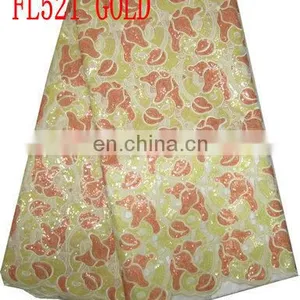 African Fashion French Lace/organza Lace/sequin Lace (FL521) thumbnail-3