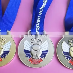 Cheap Wholesale Zinc Alloy Custom Award Medal With Ribbon Factory Direct Made Quality Bronze Profession Medal Award Supplier thumbnail-5