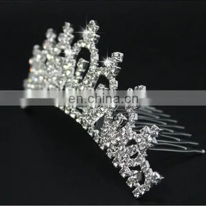 Rhinestone Crystal Crown Headband Tiara Wedding Bridal Flower Girl Prom thumbnail-3