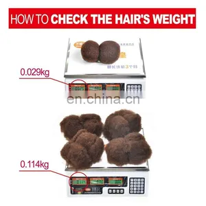 4pcs/lot Tight Afro Kinky Bulk Hair 100% Human Hair For DreadLocks,Twist Braids Nautral Color 4# Hair thumbnail-6
