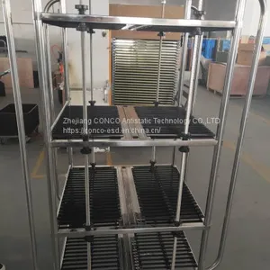Esd Smt Pcb Autobody Parts Storage Carts Trolley thumbnail-4