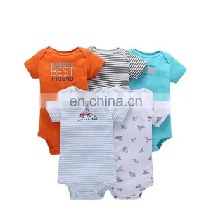 New Style Multi Colors Organic Cotton Baby Rompers Wholesale Baby Clothes thumbnail-2