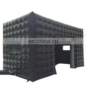 Commercial Black Portable Inflatable Tube Kiosk Blow up Booth Inflatable Cube Party Tent thumbnail-4