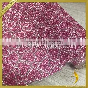 Pink Strass Hotfix Crystal Mesh Heart Shaped Rhinestone Applique for Shoes FRM-238 thumbnail-3