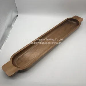 Acacia Wood Tray With Handles thumbnail-1