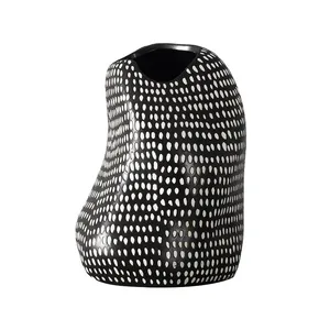 New Chinese Style Penguin And Stone Shapes Black And White Spots Ceramic Decoration For Home thumbnail-5