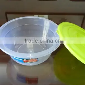 3.8L Round Plastic Food Storage Container, Salad Bowl With Lid, Storage Box thumbnail-2
