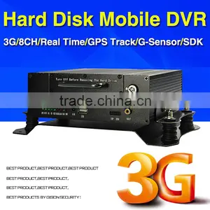 8CH Mobile DVR ,H.264, 3G Mobile DVR,Real Time Video Monitor ,GPS Track,IO,G-sensor,Support IPhone , Android Phone thumbnail-1