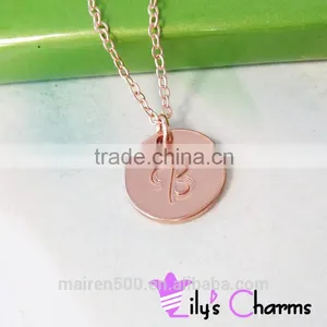 Latest Model Hot Sale Fashion Disc Initial Necklace for 2015 thumbnail-1