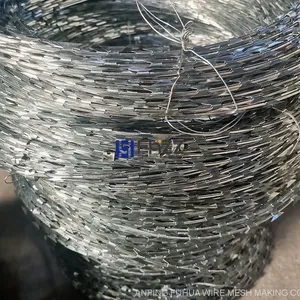High Security Concertina Stainless Steel Cross Type BTO-22 Loop Diameter 450MM thumbnail-1