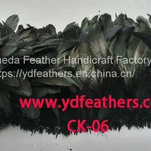 Dyed Black Rooster/Coque/Cock Tail Feather for Wholesale From China thumbnail-1