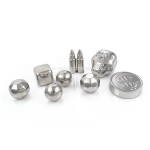 Amazon Hot Selling 304 Stainless Steel Ice Cubes Customized Whiskey Chilling Stones With Tongs Chill thumbnail-5