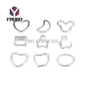 Professional Nice Quality Metal Heart Shaped Key Ring Split Ring Bulk thumbnail-2