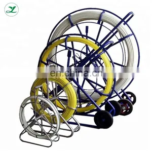 2021 Factory Direct Sale High Quality High Strength 10mm 300m Green Wheeled Galvanized Steel Frame FRP Cable Duct Rodder thumbnail-5