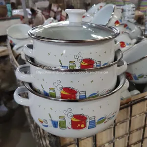Bule Enamel Cookware/enamel Casserole Sets With Enamel Lid Wholesale thumbnail-5