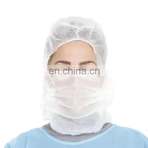 Manufacturer Disposable PP Astronaut Caps Non Woven Hairnet Cap Hood Cover Non-woven PP Hood Balaclava Face Cover thumbnail-2