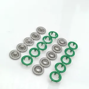 HLD Factory Wholesale Green Color BRASS&SS 16L 18L Cap Prong Snap Button for Clothes thumbnail-4
