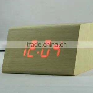 WL1226T Hot Sale Nature Wood Sensor Touch Table Clock thumbnail-6