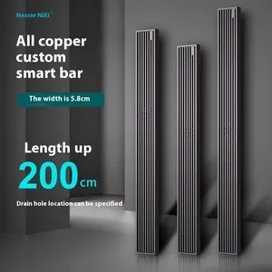 Modern Customized Pure Copper Main Body Extended Strip Factory Supply Deodorizing Insect Proof Bathroom Shower Floor Strainer thumbnail-4