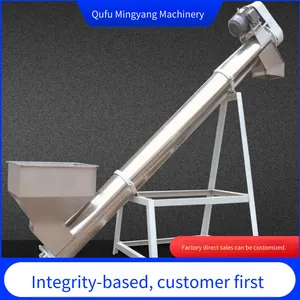 159 Stainless Steel Vertical Screw Elevator, Plastic Pellet Screw Feeder, U-shaped Trough Feeder thumbnail-2