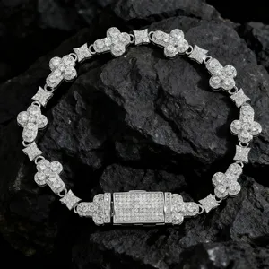Unisex Hip-hop Bracelet, a Cross Set With Zircon - Fashionable, Personalized and Niche Jewelry thumbnail-2
