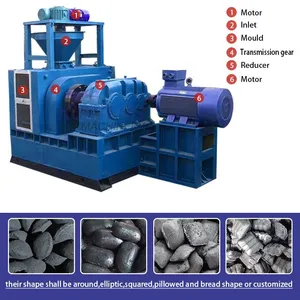 Industrial Iron Oxide Powder Ore Powder Charcoal Briquetting Machine Coal Ball Pressing Machine thumbnail-3