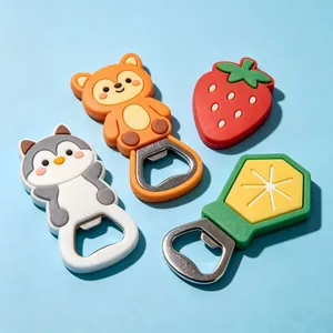 Custom Logo Souvenir Soft Magnet PVC 3D Cartoon Fridge Magnet Bottle Opener Durable & Long-Lasting thumbnail-2
