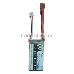 XXL Power 25C MAX 30C 2s Lipo Battery 7.4V 1500MAH AKKU Car Helicopter Quadcopter Battery Pack thumbnail-1