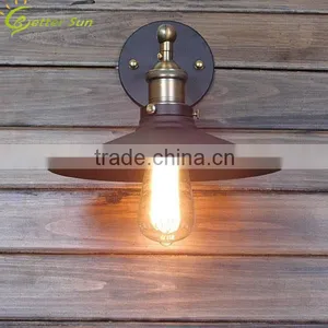 Aged Steel Edison Bulb Wall Light thumbnail-1