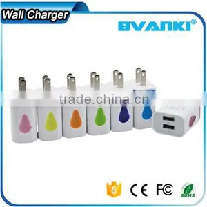 Factory Price Top Quality Portable 5V/2.1A LED Light Dual USB Charger Travel USB Wall Charger for Iphone/samsung Free Sample thumbnail-1