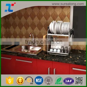 China Manufacturer Stainless Steel Hanging Dish Drainer ,metal Wall Plate Rack,dish Rack With Tray thumbnail-2