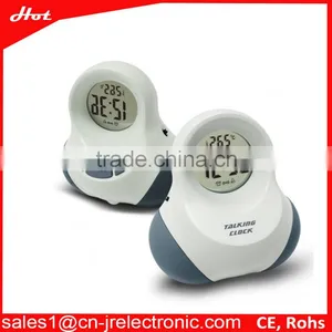 Unique Touch Activate Time and Temperature Readout Digital Table Clock for Blind Person thumbnail-2
