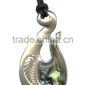 Surf Surfboard Ocean Waves Surfing Sea Shell Slug Snail Maori Tattoo Pendant Beach Pendant Charm Surfer Necklace "Maori Spiral" thumbnail-1
