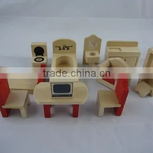 Kit Wooden Toy Sets Mini Furniture for Doll House thumbnail-1
