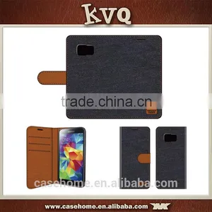 Shenzhen KVQ Factory Exclusive Design Luxury Jeans Wallet Case for Sony Z5 MINI thumbnail-1
