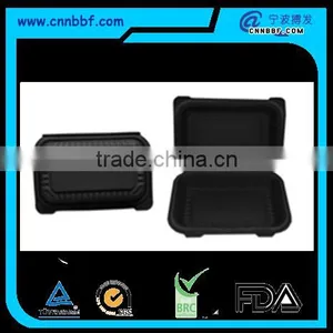 Black Color Disposable Corn Starch Lunch Boxes Take Away Food Boxes thumbnail-1